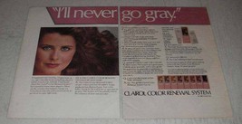 1983 Clairol Color Renewal System Ad - Never go Gray - $18.49