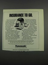 1983 Kawasaki Cycle Shield Ad - Insurance to Go - $18.49