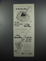 1953 O-Cedar Dust Mop and Sponge Mop Ad - £14.46 GBP