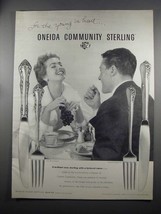 1953 Oneida Community Sterling Silverware Ad - £14.54 GBP
