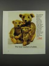 1983 Steiff Teddy Bears Ad - Bear Market is Bullish - £14.74 GBP