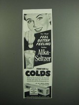 1954 Alka-Seltzer Medicine Ad - For That Better Feeling - $18.49