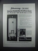 1954 American-Standard Gas-Fired Water Heater Ad - £14.50 GBP