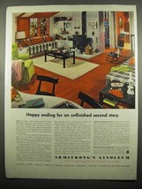 1954 Armstrong&#39;s Linoleum Floor Ad - Happy Ending - £14.58 GBP