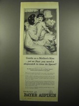 1954 Bayer Aspirin Ad - Gentle as Mother&#39;s Kiss - £14.76 GBP