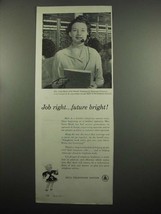 1954 Bell Telephone System Ad - Job Right Future Bright - $18.49