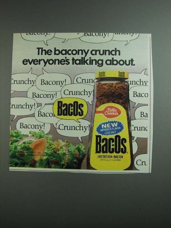 1984 Betty Crocker Bac*Os Ad - Everyone's Talking About - $18.49