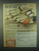 1984 Betty Crocker Oneida Silverware Spring Rose Ad - $18.49