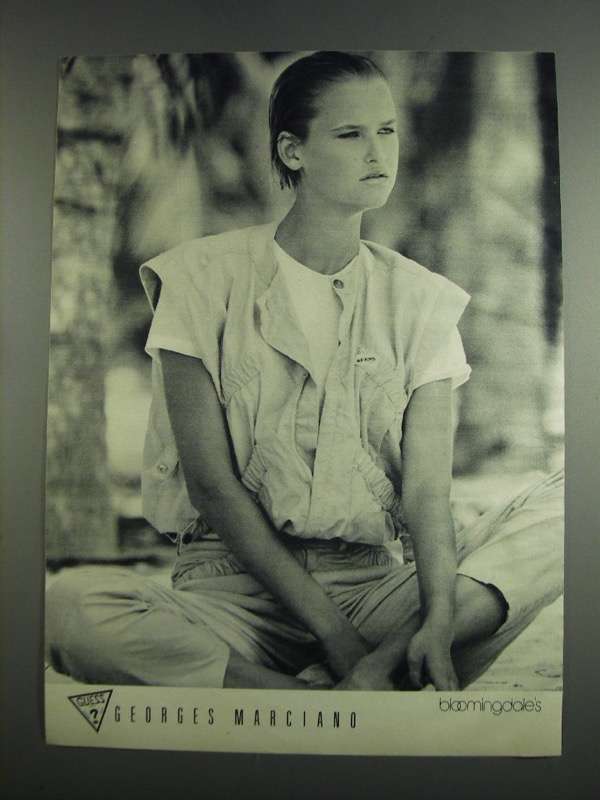 1984 Bloomingdale's Guess ? Georges Marciano Fashion Ad - $18.49