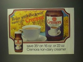 1984 Borden Cremora Non-Dairy Creamer Ad - Relax With - $18.49