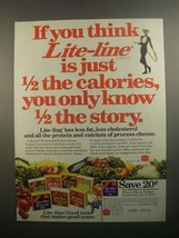 1984 Borden Lite-Line Cheese Ad - Only Know 1/2 Story - $18.49