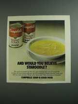 1984 Campbell&#39;s Chicken &amp; Stars, Noodle Soup Ad - £14.78 GBP