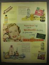 1954 F.W. Woolworth Ad - Listerine, Lanolin, Sofskin - £14.44 GBP