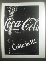 1984 Coca-Cola Soda Ad - Coke is It! - £14.61 GBP