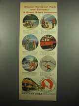 1954 Great Northern Railway Ad - Glacier National Park - £14.48 GBP
