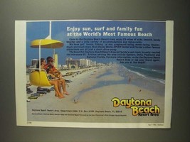 1984 Daytona Beach, Florida Ad - Enjoy Sun, Surf - £14.55 GBP