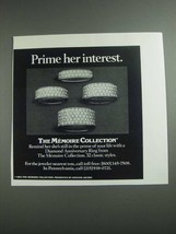 1984 De Beers Memoire Collection Rings Ad - Prime Her - £14.78 GBP