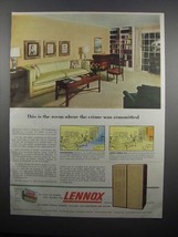 1954 Lennox Heating and Cooling Ad - The Crime - $18.49