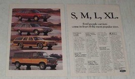 1984 Ford Escort, LTD, Country Squire &amp; Club Wagons Ad - £14.65 GBP