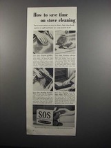 1954 S.O.S Magic Scouring Pads Ad - Stove Cleaning - £14.60 GBP