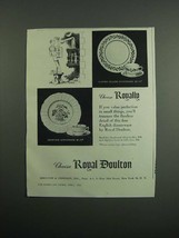 1954 Royal Doulton Willow &amp; Grantham Dinnerware Ad - £14.89 GBP