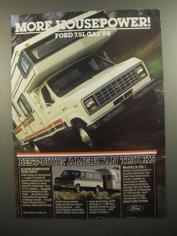 Primary image for 1984 Ford Trucks Ad - More Housepower