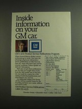 1984 GM General Motors Ad - Inside Information - $18.49