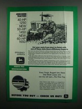 1984 John Deere 1250, 1450 & 1650 Tractors Ad - $18.49