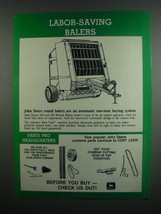 1984 John Deere 430 and 550 Round Balers Ad - $18.49