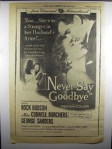 1956 Never Say Goodbye Movie Ad - Rock Hudson - £14.53 GBP