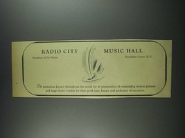 1956 Radio City Music Hall Ad - Showplace of the Nation - $18.49