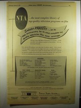 1956 NTA National Telefilm Associates Ad - £14.52 GBP