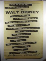 1956 Walt Disney Movies Ad - Now in Release - $18.49