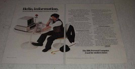 1983 IBM Personal Computer Ad - Hello, Information - $18.49