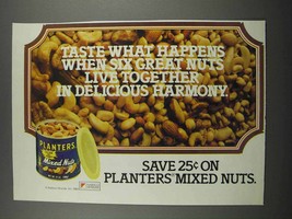 1983 Planters Mixed Nuts Ad - Taste What Happens - £14.55 GBP