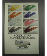 1983 Tretorn Tennis Shoe Ad - A Checklist - £14.76 GBP