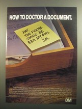 1984 3M Post-it Notes Ad - How to Doctor a Document - £13.80 GBP