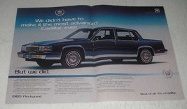 1985 Cadillac Fleetwood Ad - Most Advanced - $18.49