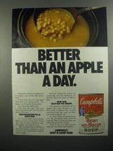 1984 Campbell&#39;s Bean with Bacon Soup Ad - Apple a Day - £14.78 GBP