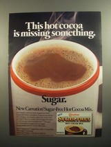 1984 Carnation Sugar-Free Hot Cocoa Mix Ad - Missing - £14.55 GBP
