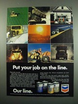 1984 Chevron DELO Oil Ad - Put Your Job On The Line - $18.49
