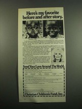 1984 Christian Children&#39;s Fund Ad - Sally Struthers - My Favorite - £14.54 GBP