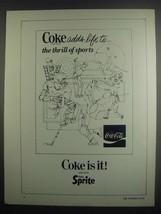 1984 Coca-Cola Soda Ad - Adds Life to Thrill of Sports - £14.54 GBP
