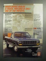 1984 Dodge Ram D250 Pickup Truck Ad - Payload - £14.55 GBP