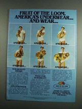 1984 Fruit of the Loom Underwear Ad - And Wear - £14.74 GBP