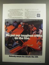 1984 GM General Motors Ad - Our Toughest Critics - $18.49