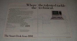1984 IBM System 9000 Computer Ad - Talented Tackle - $18.49
