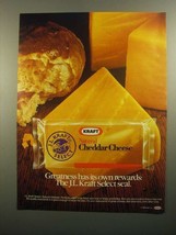 1984 J.L. Kraft Select Natural Cheddar Cheese Ad - £14.46 GBP