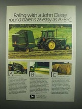 1984 John Deere 530 Baler Ad - Easy as A-B-C - $18.49