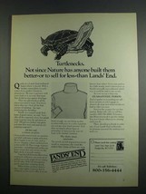 1984 Lands&#39; End Turtlenecks Ad - Not Since Nature - £14.53 GBP
